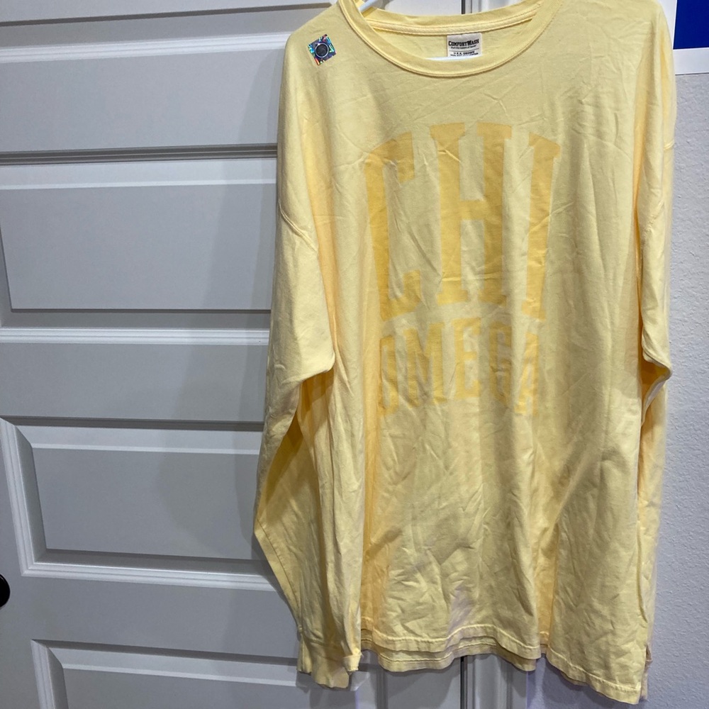 Chi Omega Yellow Graphic Shirt
